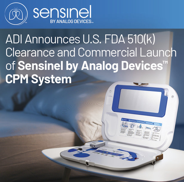 Analog Devices Launches Sensinel™ Cardiopulmonary Management System